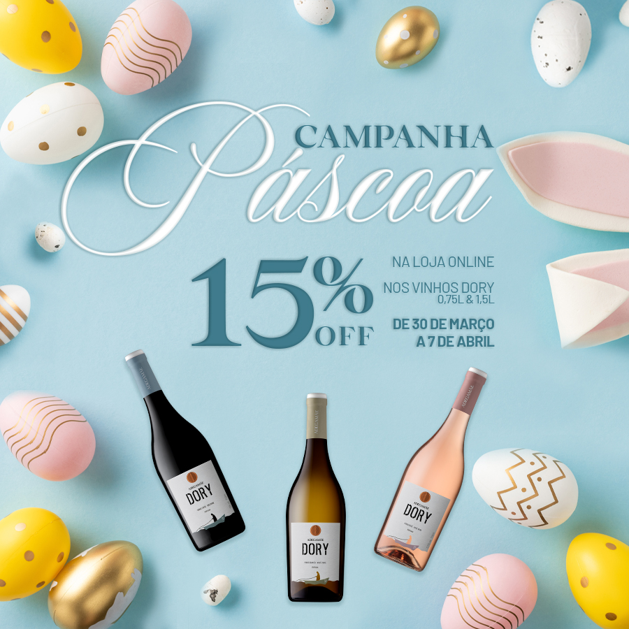 AdegaMãe Campanha Páscoa 2026 DORY Branco DORY Tinto DORY Rose